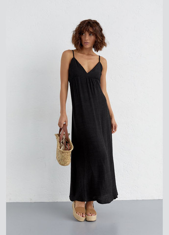 Летний женский летний сарафан с открытой спиной Liton однотонный