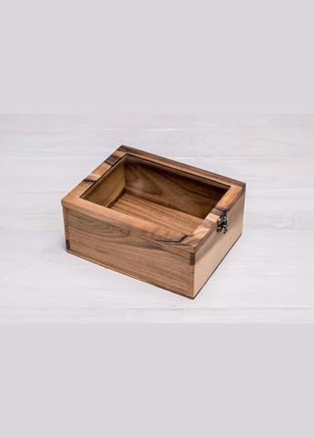 Подарункова коробочка з дерева зі скляною кришкою S EcoWalnut (295266143)