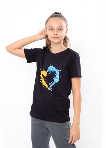 Чорна літня футболка дитяча Носи своє