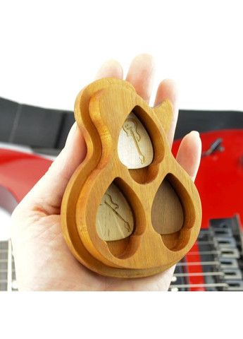 Футляр для медиаторов из натурального дерева Профессиональному музыканту в День Рождения Handmade 218-001-004 (364988930)