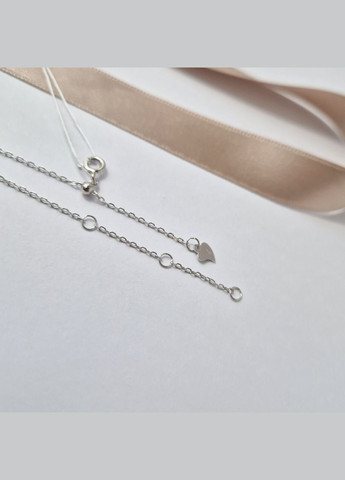 Срібне кольє Лунниця в Білих Каменях до см срібло 925 проби Родоване кл2ф/1046 вага 2.20г No Brand (324835507)