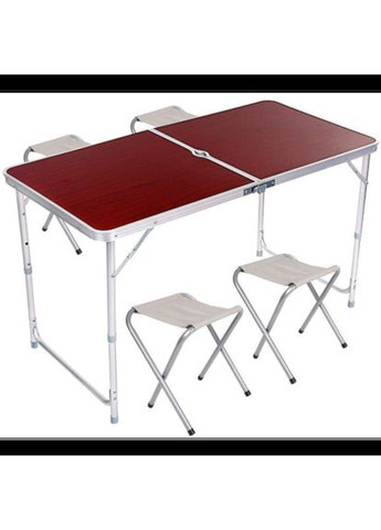 Стол алюминиевый раскладной для пикника + 4 стула, чемодан (AVE 1166740835), цвет. UNI (322127805)