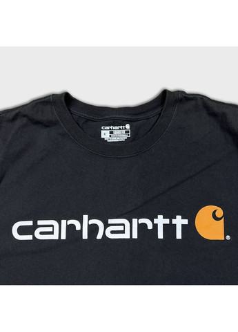 Черная футболка с принтом в стиле carhartt No Brand Футболка