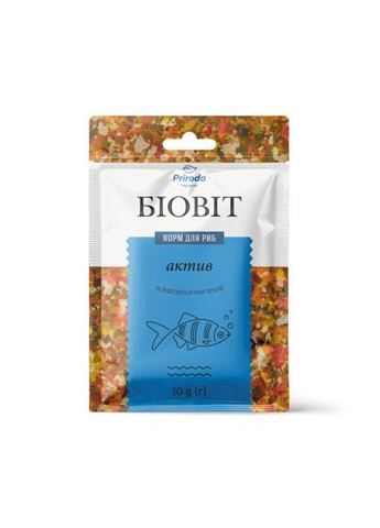 Корм Биовит «Актив» для взрослых аквариумных рыб, пластинчатый, 10 г Природа (322875197)