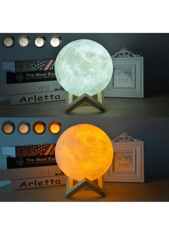 Светодиодный ночник в форме Луны 2 цвета с регулировкой яркости 10 см. 3DTOYSLAMP (365721588)