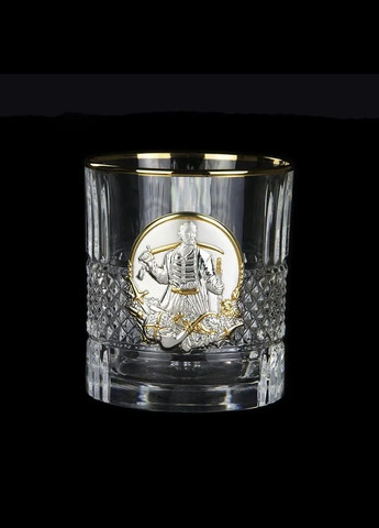 Келихи кришталь із сріблом "Козаки" 6 келихів, із позолотою | Подарунок шефу, Boss Crystal B6KOZ1GG (345646736)