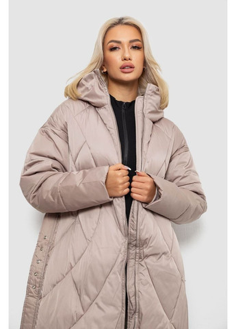 Бежевая длинная зимняя куртка женская бежевая No Brand