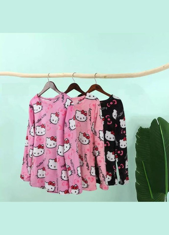 Чорна зимня піжамна кофта, чорна, розмір m (10341) Hello Kitty