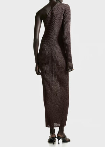 Темно-коричнева святковий сукня H&M однотонна