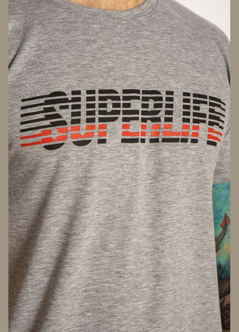 Бесцветная футболка superlife (светло-серый меланж) Time of Style