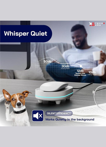 Вигглер кликер шейкер симулятор для мыши TECH8 USA Undetectable Mouse Mover, Mouse Jiggler, 3D Hologram Design "Glass" Microsoft (315696444)