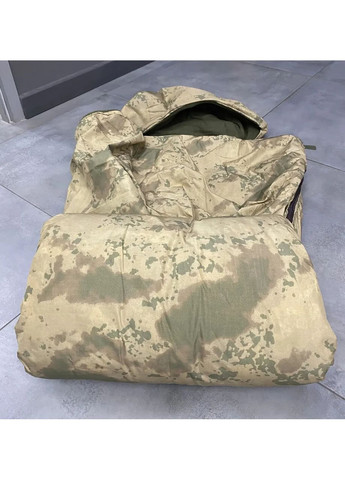 Тактичний спальний мішок 190 х 70 см до -15 з поліестеру та силіконового міфлону односпальний No Brand (361669560)