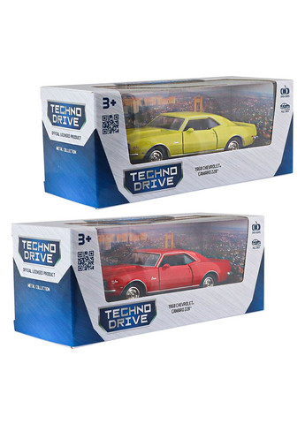 Автомодель Chevrolet Camaro Z28 1968, 1 шт. в асортименті () TechnoDrive 250384W (333654477)