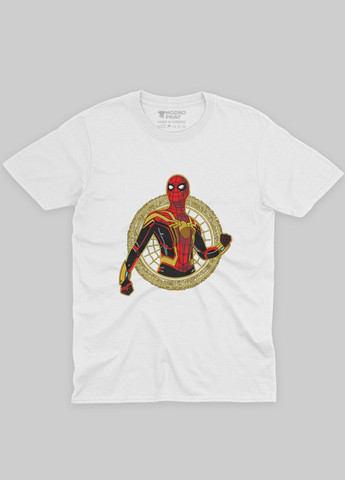 Белая демисезонная футболка для мальчика с принтом супергероя - человек-паук (ts001-1-whi-006-014-076-b) Modno