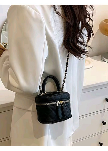 Женская маленькая сумка мини-сумка мессенджер кросс боди черная No Brand (366220353)