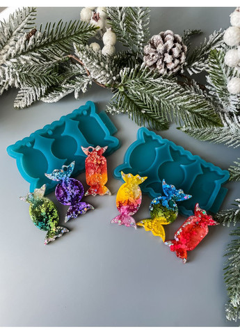 3в1 набор конфет без отверстия молд для игрушек из эпоксидной смолы на елку силиконовая форма для смолы No Brand (370567048)