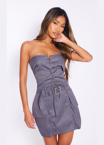 Серое платье PrettyLittleThing