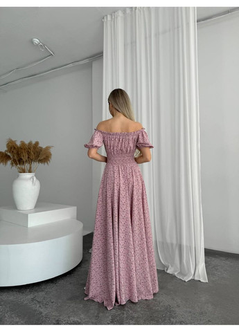 Лавандова святковий, вечірня, кежуал жіноча сукня максі а-силует Style Point з квітковим принтом