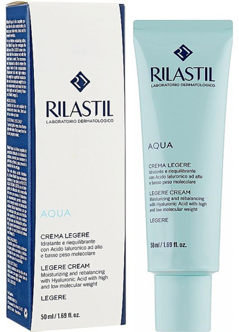 Питательный крем для восстановления водного баланса для нормальной и комбинированной кожи лица Aqua Crema 50ml (896905-48203) Rilastil (368621149)