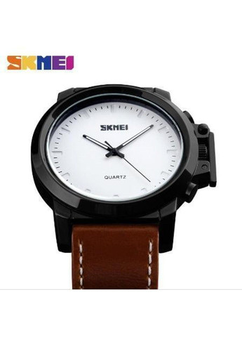 Классические мужские часы 1208 коричневая замша Skmei (313653757)