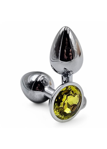 Анальна пробка з Жовтим каменем для початківців Маленький розмір Anal Plug Size S China (327880509)