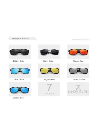 Чоловічі сонцезахисні окуляри в класичній оправі з поляризованими лінзами N7180 DESIGN KINGSEVEN (299332643)