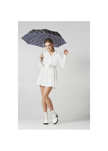 Чорна парасолька жіноча механічна компактна полегшена minilite-2 l354 Fulton середня (302664101)