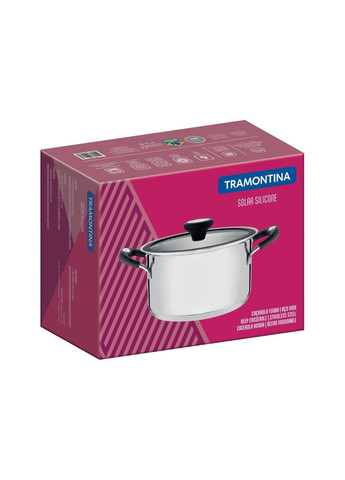Каструля Solar silicone нерж. каструля 6,0л (діам 24см) (62124/243) Tramontina (365276836)