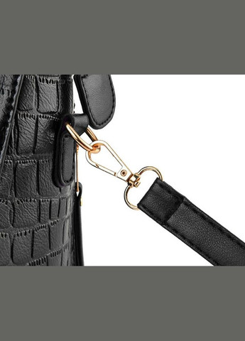 Модна жіноча сумка через плече з брелоком еко шкіра зміїний принт коричнева (sku_664Р) No Brand (330575898)