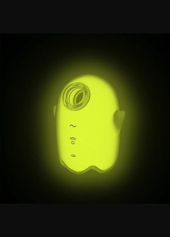 Вакуумний кліторальний стимулятор з вібрацією Glowing Ghost Yellow, світиться в темряві Satisfyer (303902455)