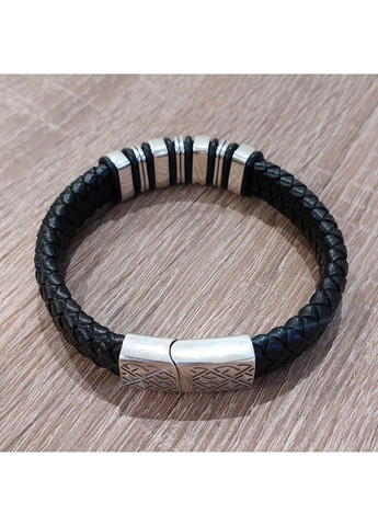 Браслет Серебряные узлы с натуральной кожей 20 см No Brand (355921856)