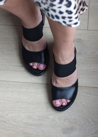 Босоніжки жіночі на зручному каблуці з натуральної шкіри Zlett 1807 (333488286)