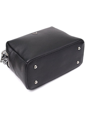 Сумка кросс-боди женская через плечо из натуральной кожи на металлических ножках средняя Черный 39328 Vintage (355245240)