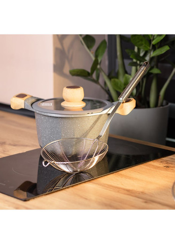 Шумовка из нержавеющей стали с ручкой Ø 16 см для фритюра HP-19-16-16CM (A-033476) Zhongjing (362210593)