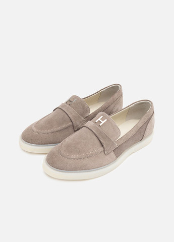 Yuki Жіночі лофери на пласкій підошві колір капучино CB-00253421 кавовий з, — демісезон (316505645)