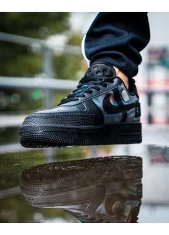 Черные летние кроссовки nike air force 1 type 354 black найк аир форс 1 No Brand