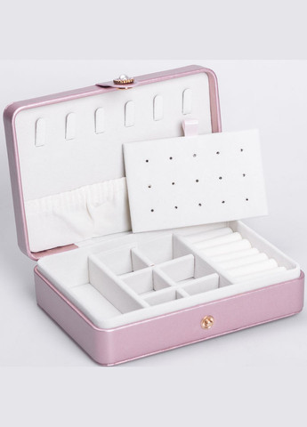 Ящик-органайзер для украшений на кнопке 16х11х4,7 см, Yiwu (328922878)