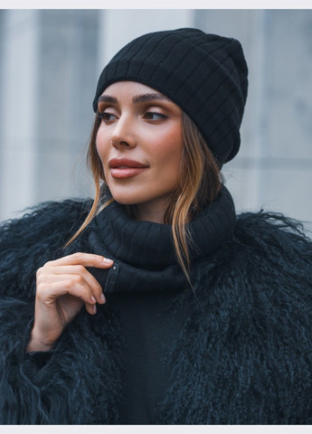 шапка та хомут чорного кольору Dressa (307470956)