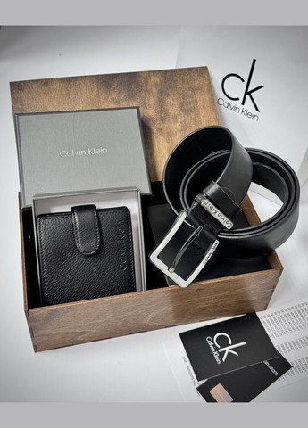 Чоловічий подарунковий набір ремінь і портмоне дерев'яній коробці (451) No Brand (322156851)