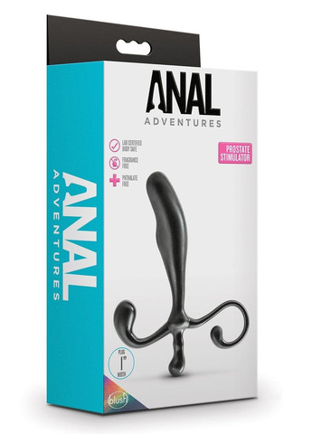 Массажер простаты черного цвета, 12.4 см х 2.5 см Blush (297133453)