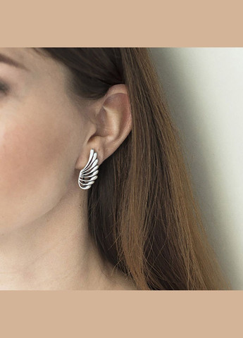 Серебряные серьги Крылья 12112 Oniks (276594511)