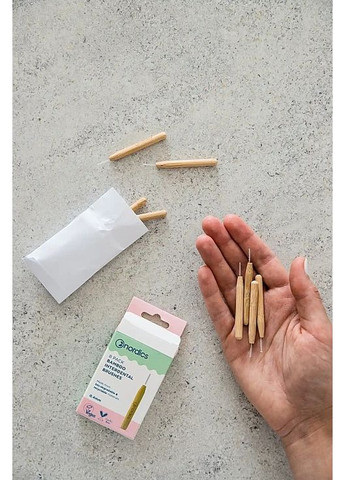 Міжзубні йоржики бамбукові, 0.40 мм, 8 шт. Bamboo Interdental Brushes 8шт (1200964-27713911) Nordics (368869079)