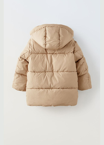 Бежевая зимняя зимняя куртка на девочку бежевая 0562713745 Zara