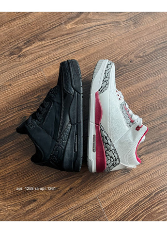 Черные демисезонные кроссовки jordan 3 retro black cat No Brand Jordan Retro 3