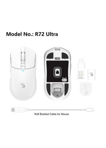 Миша бездротова R72 Ultra White Bloody (347586527)