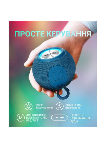 Портативна колонка WSP-115 black Walker (322706377)