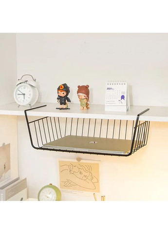 Додаткова підвісна полиця-кошик у шафу, для кухні, кімнати (чорна) China (366890779)