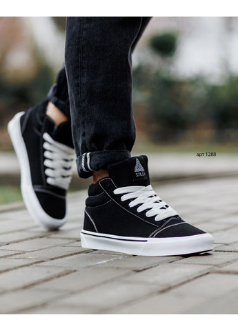 Черно-белые мужские кеды No Brand