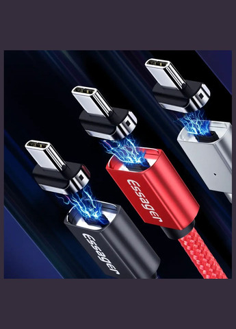 Кабель магнітний поворотний Type-C 1 м у тканинному обплетенні з передаванням даних Essager (300523929)