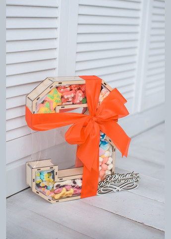 Вражаючий подарунок у вигляді желейного набору "Цифра 3 Standard" / 21*15*5,5 см / 650-750 грам Trolli (301018085)